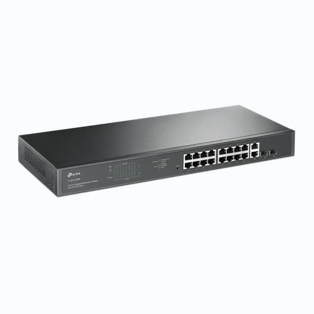 TP-Link TL-SG1218MP switch No administrado Gigabit Ethernet (10/100/1000) Energía sobre Ethernet (PoE) 1U Negro - detalle