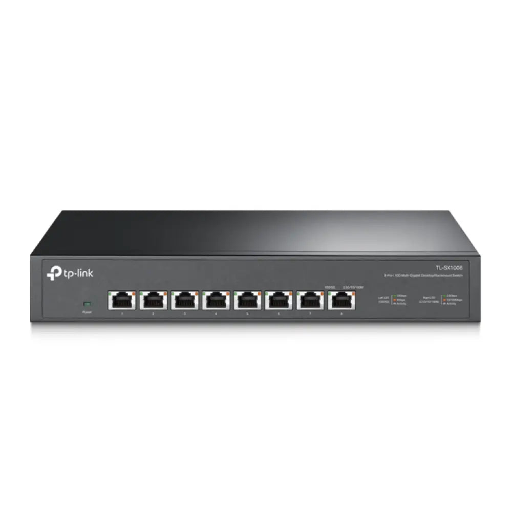 TP-Link TL-SX1008 switch No administrado 10G Ethernet (100/1000/10000) 1U Negro - detalle