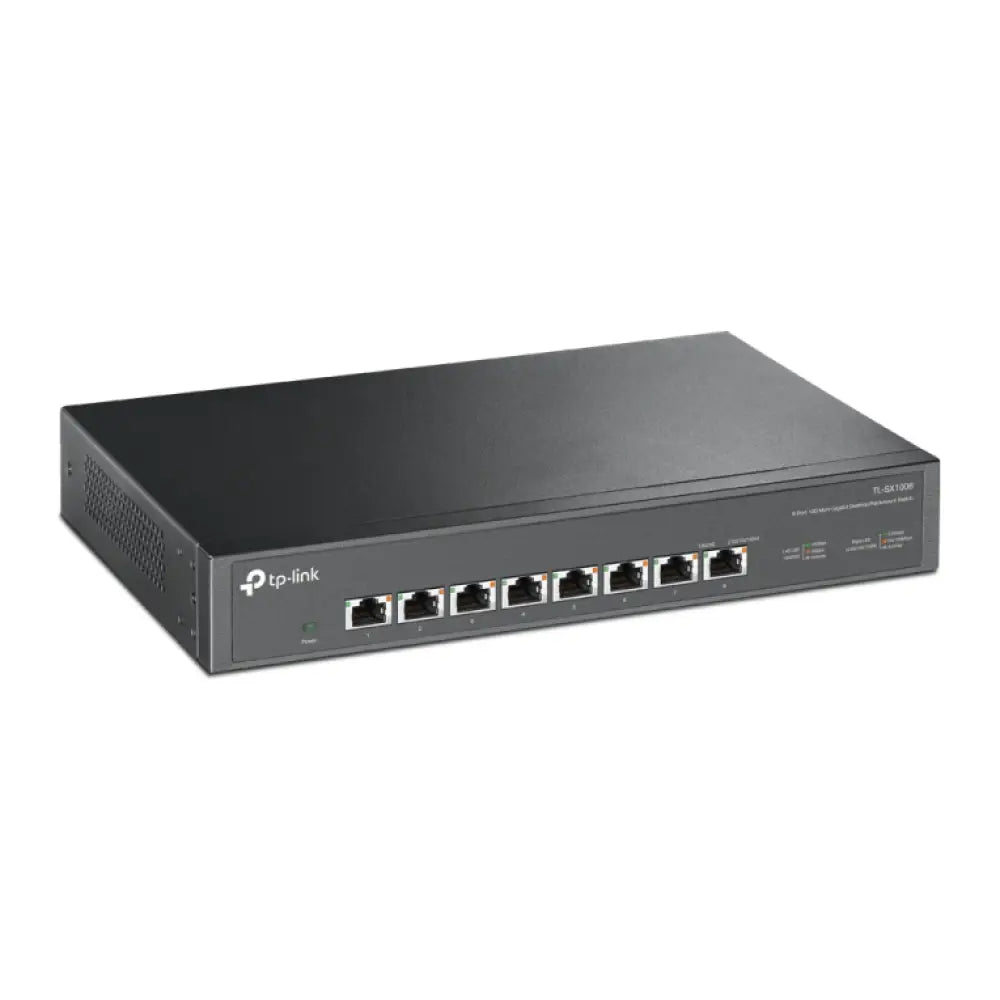 TP-Link TL-SX1008 switch No administrado 10G Ethernet (100/1000/10000) 1U Negro - detalle