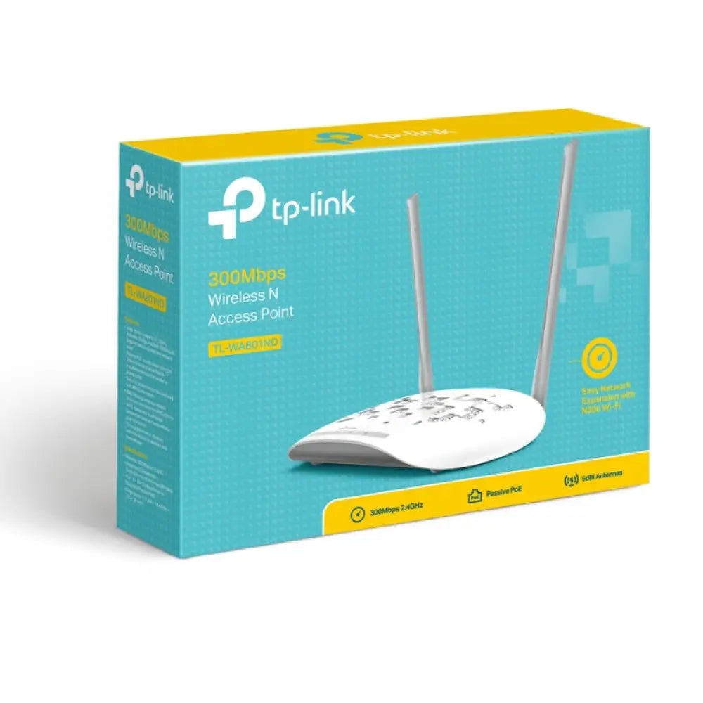 Punto de acceso TP-LINK TL-WA801N con conexión Wi-Fi N300 de 2.4GHz, dispositivo para ampliar redes inalámbricas.