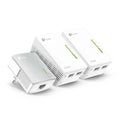 Kit de adaptadores PowerLine TP-Link TL-WPA4220T con WiFi y Ethernet, 3 piezas, velocidad de 300 Mbit/s, en color blanco