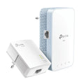 Adaptador PowerLine TP-Link TL-WPA7517 Kit con velocidad de 1000 Mbit/s, puerto Ethernet y conectividad Wi-Fi en color blanco