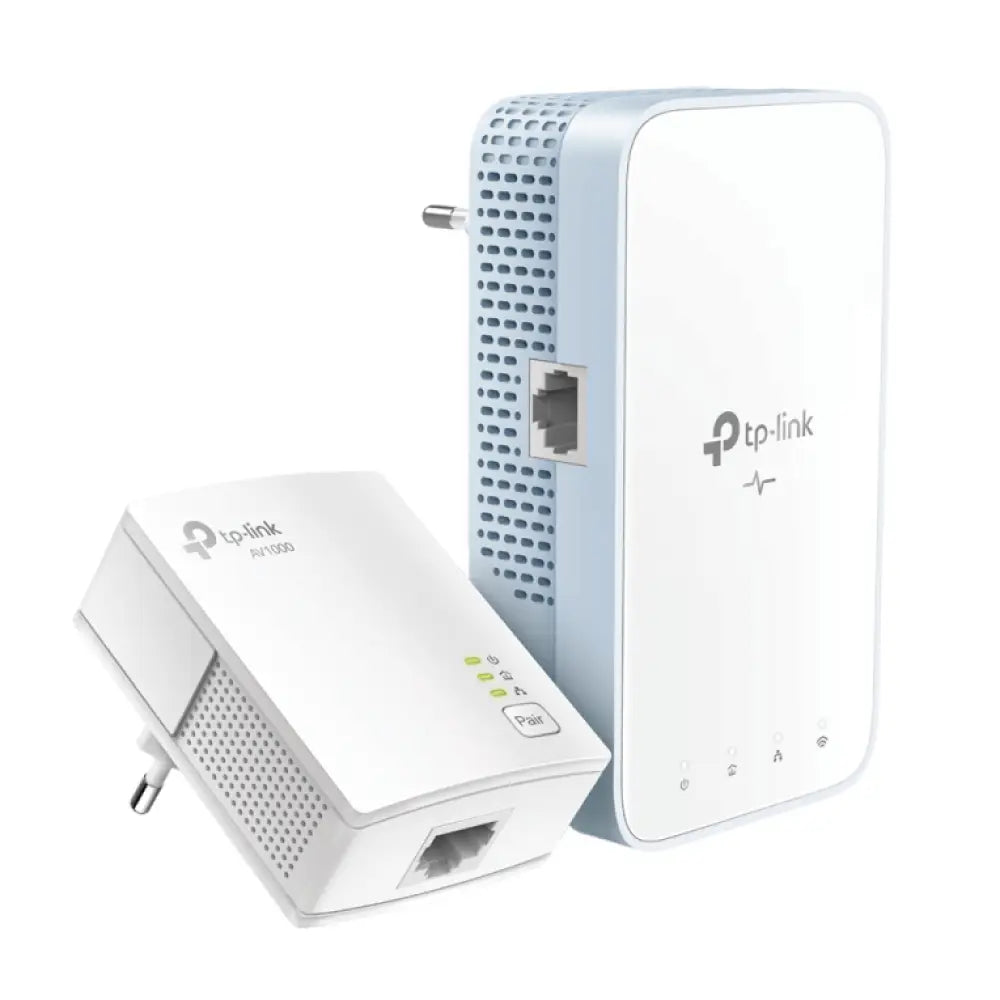 Adaptador PowerLine TP-Link TL-WPA7517 Kit con velocidad de 1000 Mbit/s, puerto Ethernet y conectividad Wi-Fi en color blanco