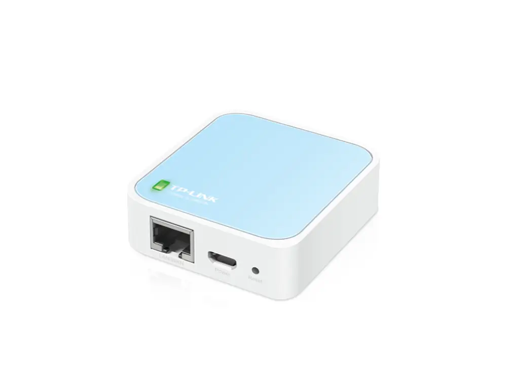 TP-Link TL-WR802N router inalámbrico Ethernet rápido Banda única (2.4 GHz) Azul. Blanco - detalle