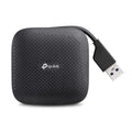 Hub USB TP-Link UH400, puerto Type-A USB 3.2 Gen 1 negro, velocidad hasta 5000 Mbit/s para conexión rápida y eficiente.