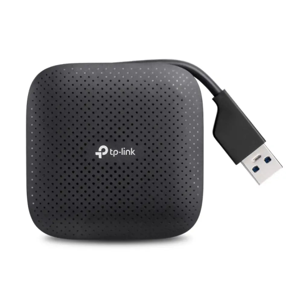 Hub USB TP-Link UH400, puerto Type-A USB 3.2 Gen 1 negro, velocidad hasta 5000 Mbit/s para conexión rápida y eficiente.