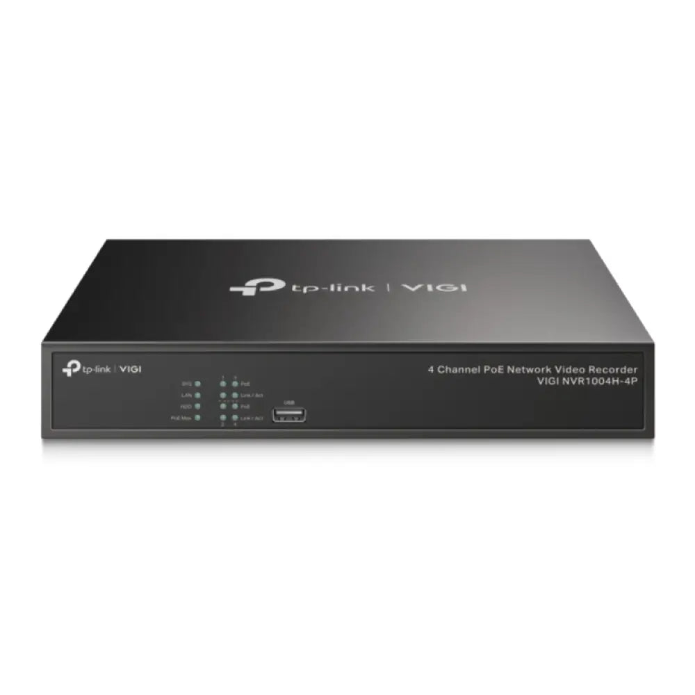 TP-Link VIGI NVR1004H-4P Grabadore de vídeo en red (NVR) Negro - detalle