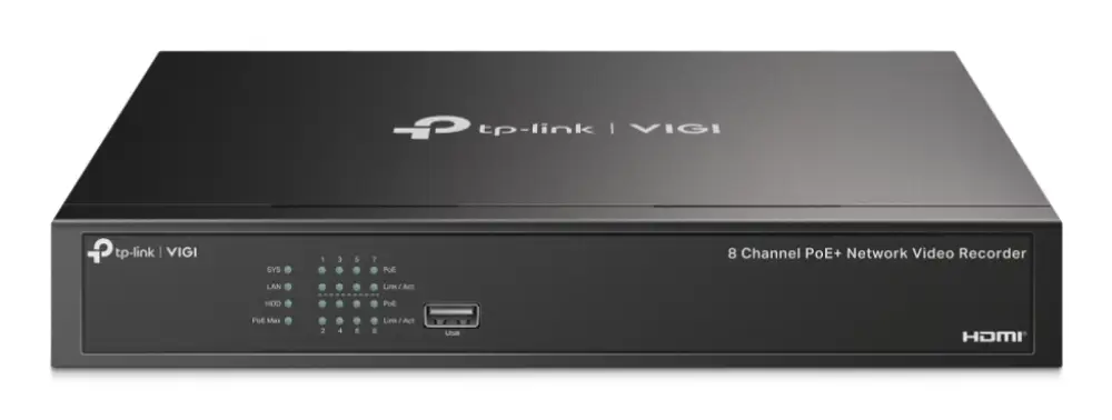 TP-Link VIGI NVR1008H-8P Negro - detalle