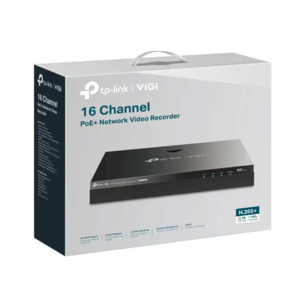 TP-Link VIGI VIGINVR2016H-16MP4TB Negro - detalle
