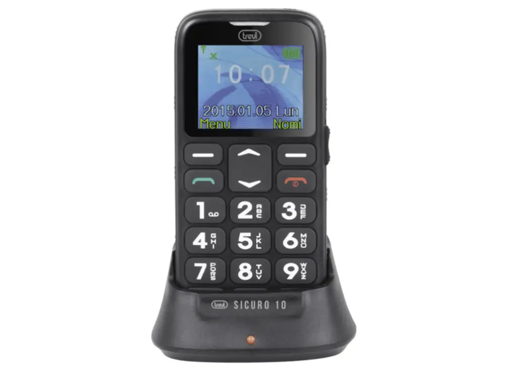Trevi Sicuro 10 4.5 cm (1.77") Negro Teléfono para personas mayores - detalle