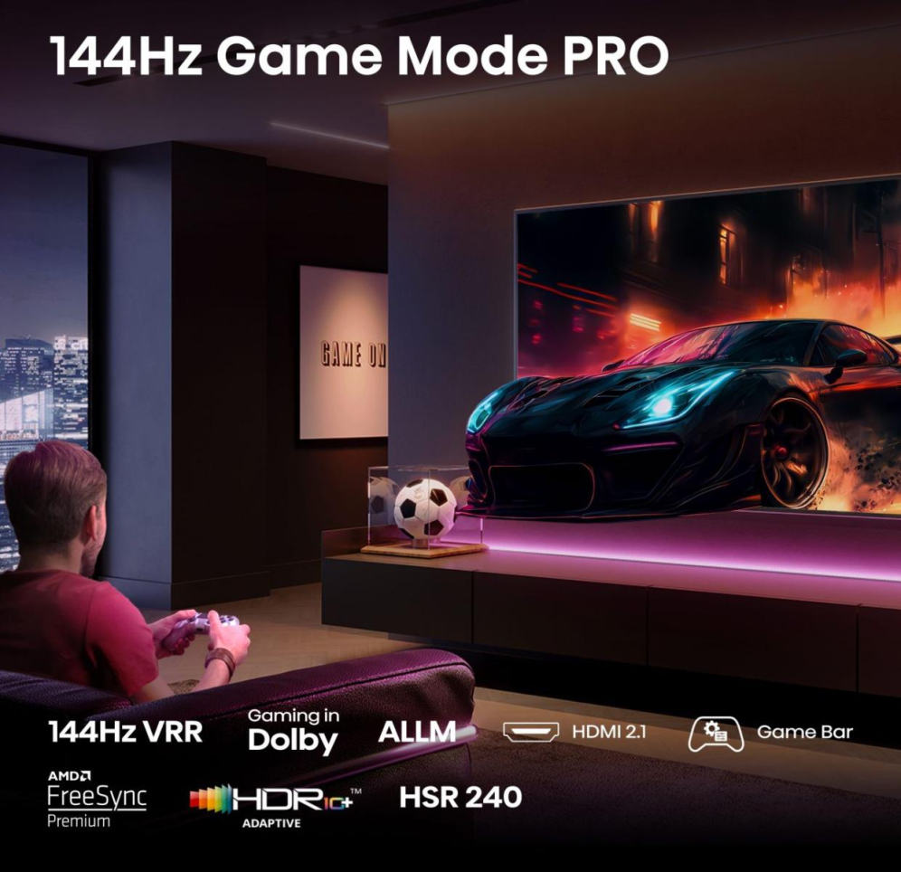 TV HISENSE 100E7Q PRO 100" 4K ULTRA HD SMART TV WIFI NEGRO - detalle