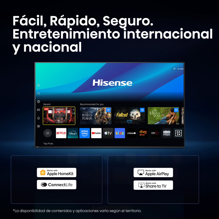 TV HISENSE 32A5S 32" FHD QLED SMART TV DOLBY ATMOS MODO JUEGO AIRPLAY - detalle