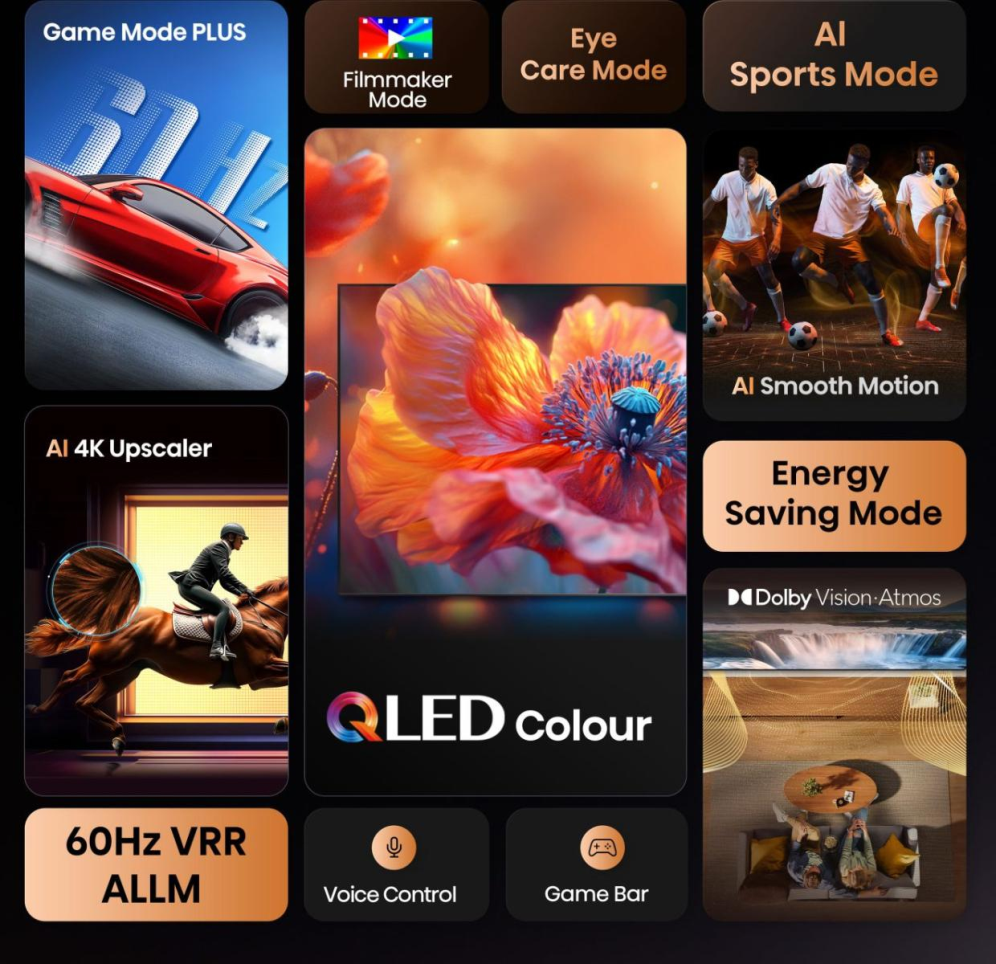 TV HISENSE 50E77Q 50" QLED SMART TV DOLBY VISION - detalle