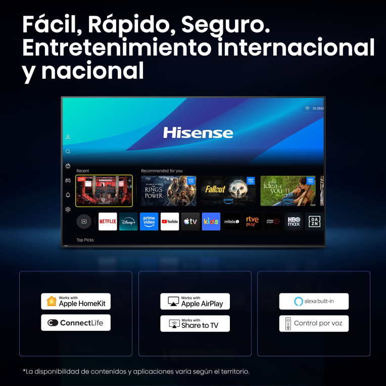 TV HISENSE 50E8S 50" UHD 4K MINILED GAMING 144HZ DOLBY VISION ATMOS HDR10+ - detalle