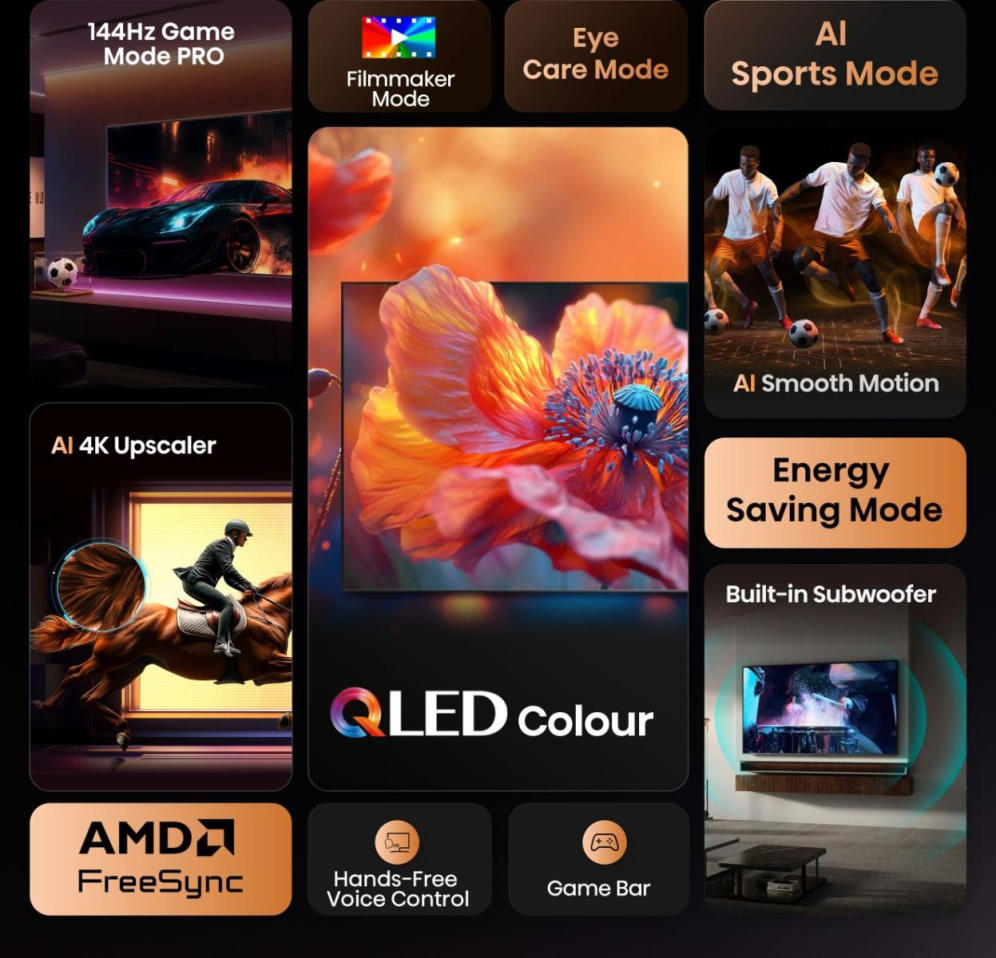 TV HISENSE 98E7Q 98" 4K ULTRA HD SMART TV WIFI NEGRO - detalle