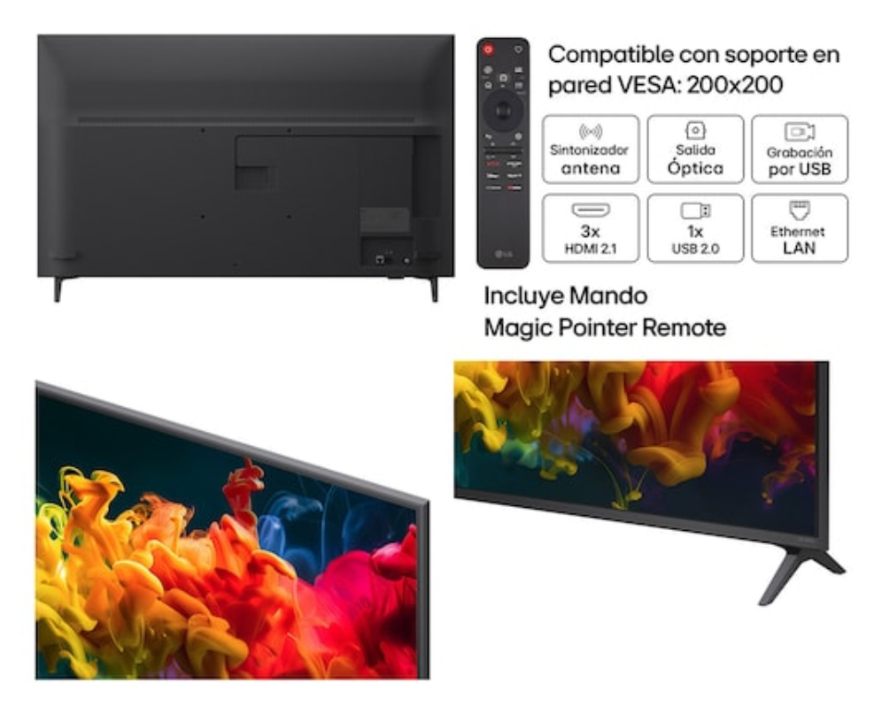 TV LG 43QNED81B6C.AEU 43" QNED EVO MINILED PATAS LATERALES WIFI HDMI X3 - detalle