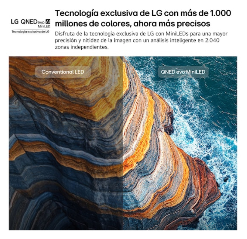 TV LG 50QNED81B6C.AEU 50" QNED EVO MINILED PATAS LATERALES WIFI HDMI X3 - detalle
