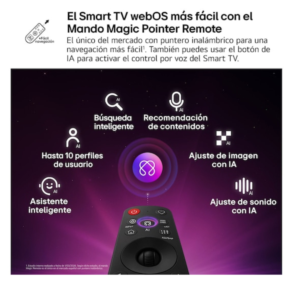 TV LG 50QNED81B6C.AEU 50" QNED EVO MINILED PATAS LATERALES WIFI HDMI X3 - detalle