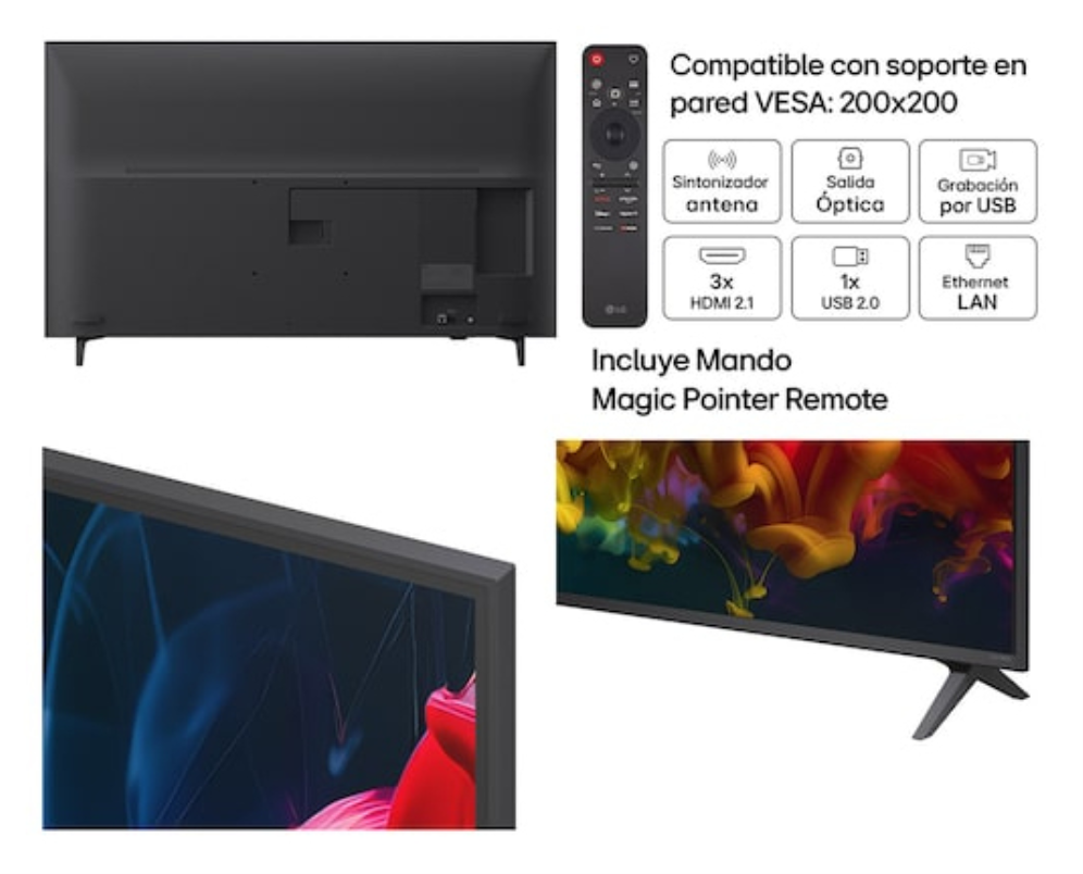 TV LG 50QNED81B6C.AEU 50" QNED EVO MINILED PATAS LATERALES WIFI HDMI X3 - detalle