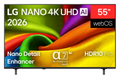 LG NANO 4K UHD AI 55NU8E0B3LA Televisor 139.7 cm (55") 4K Ultra HD Smart TV Wifi Negro
