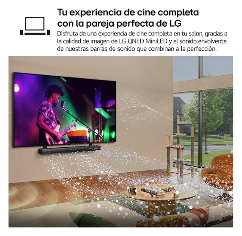 TV LG 65QNED81B6A.AEU 65" QNED EVO MINILED PEANA CENTRAL WIFI HDMI X3 - detalle