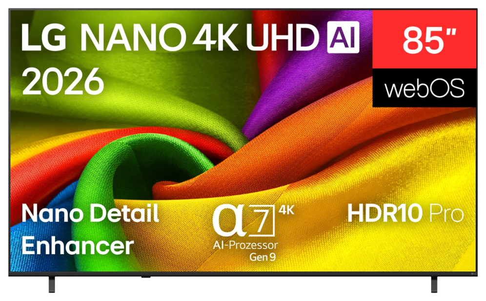 TV LG NANO 4K UHD AI 85NU8E0B3LA 85" 4K UHD 60HZ SMART TV WebOS HDR10