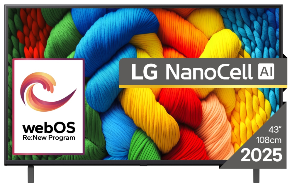 TV LG NANOCELL 43NANO80A3B 43" 4K ULTRA HD SMART TV WIFI NEGRO