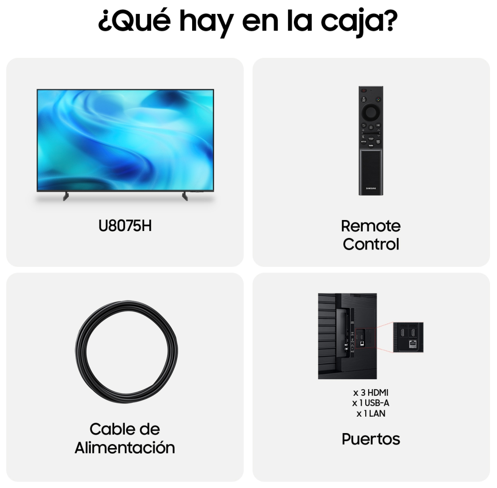 TV SAMSUNG 43" TU43U8075H CRYSTAL UHD SMART TV BT - detalle
