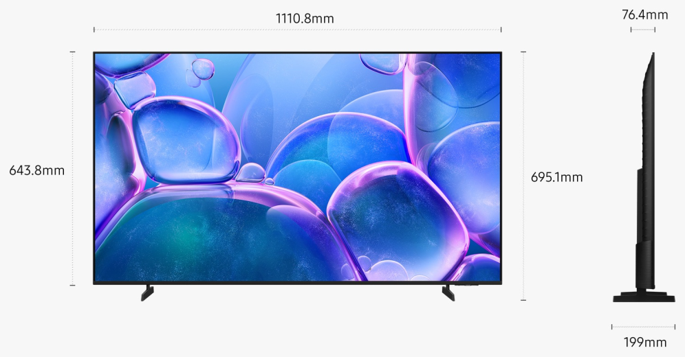 TV SAMSUNG 50" TU50U7025F CRYSTAL UHD SMART TV BT - detalle