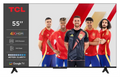 TCL P61 55P61K Televisor 139.7 cm (55") 4K Ultra HD Smart TV Wifi Aluminio 270 cd / m²