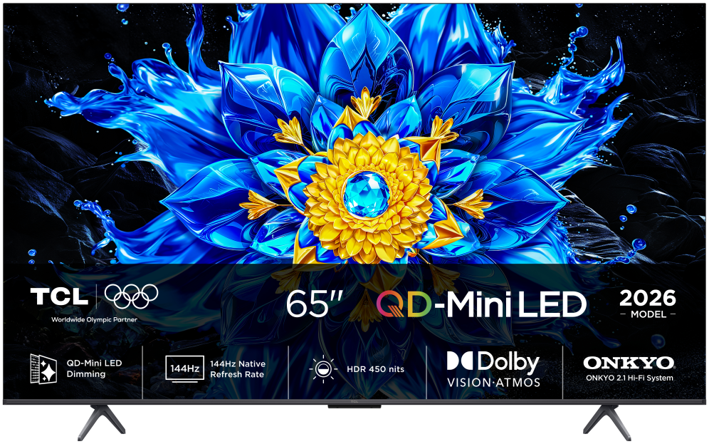 TV TCL QLED P8L 65P8L 65" 4K UHD 144Hz SMART TV GOOGLE TV HDR10 DOLBY VISION