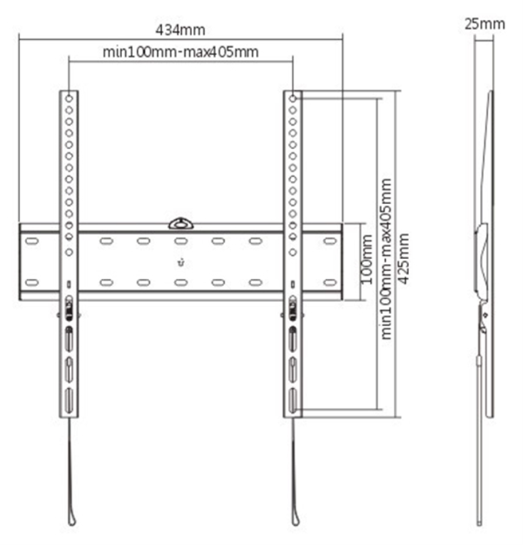 TV WALL MOUNT FIXED 32"-?55"? 40 KG - detalle