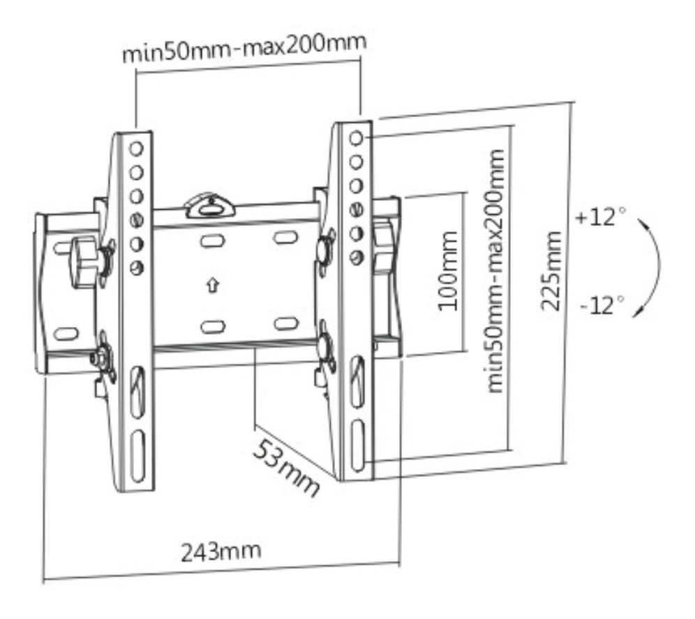 TV WALL MOUNT TILT 23"-?42" 30KGS - detalle