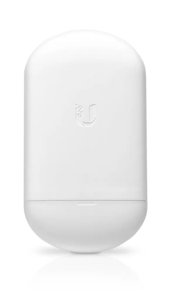 Punto de acceso Ubiquiti NanoStation 5AC Loco en color blanco, con antena de 13dBi para conexiones Wi-Fi de alta velocidad.