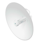 Repetidor Ubiquiti PowerBeam AC Gen2 en color blanco, con antena parabólica para conexión inalámbrica de alta velocidad.