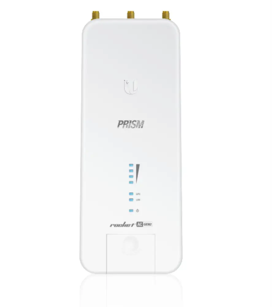 Punto de acceso Ubiquiti RP-5AC-Gen2 en color blanco con puerto Ethernet PoE, para redes inalámbricas de alta velocidad