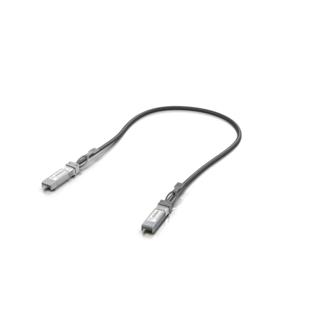 Cable de fibra óptica Ubiquiti UACC-DAC-SFP10 de 0.5 m, cable directo de alta velocidad SFP+ negro para redes.