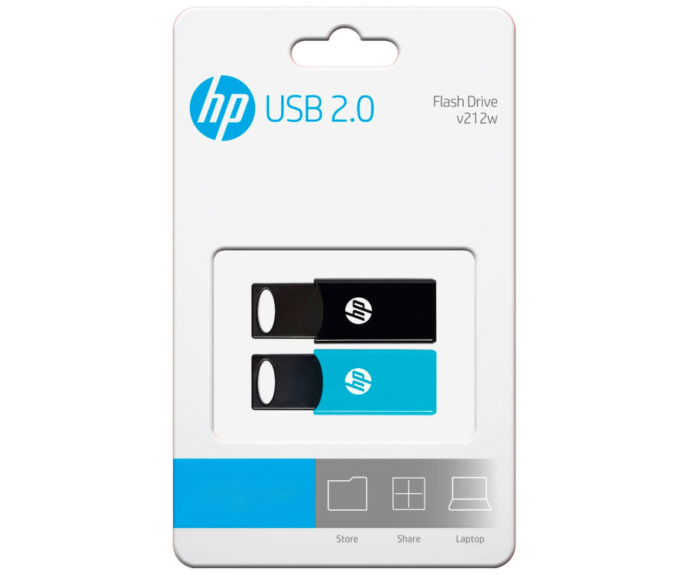 HP v212w unidad flash USB 64 GB USB tipo A 2.0 Negro. Azul