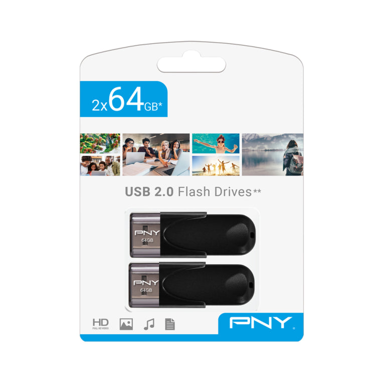 PNY Attaché 4 2.0 64GB unidad flash USB USB tipo A Negro