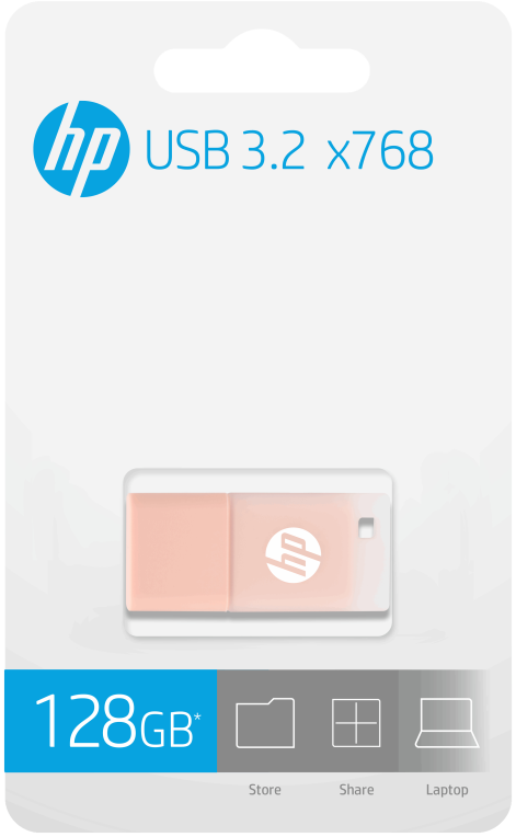 USB 3.2 HP 128GB X768 BEIGE ROSE - detalle