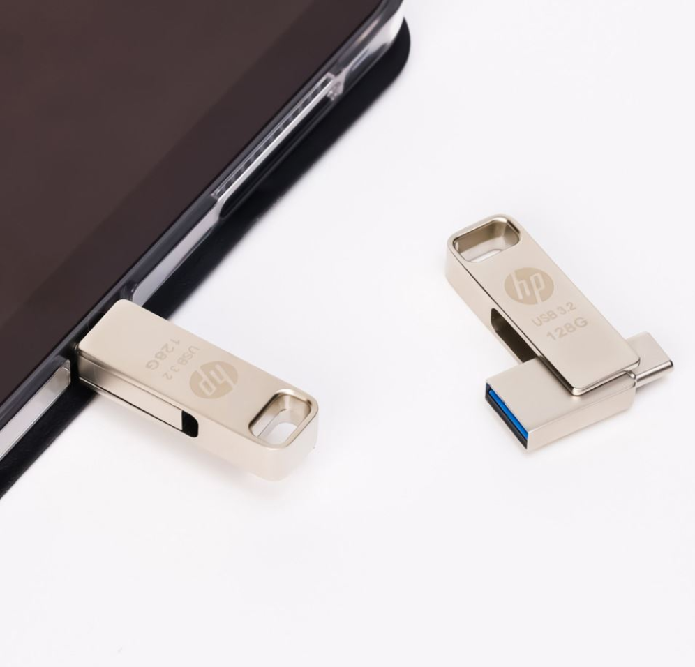USB 3.2 HP 256GB X206C-A OTG TIPO-C METAL - detalle
