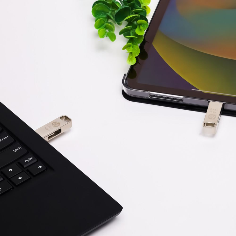 USB 3.2 HP 64GB X206C-A OTG TIPO-C METAL - detalle