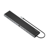AISENS USB-C Dock 13 en 1. USB-C A 2xHDMI. 1xDisplayPort. 1xRJ45. 3xUSB-A. 2xUSB-C. 1xUSB-C PD. 1xSD. 1xMicro SD. 1xAudi