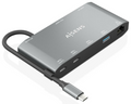 AISENS USB-C Dock 8 en 1. USB-C a 1xHDMI. 1xVGA. 1xRJ45. 2xUSB-A. 2xUSB-C 5G. 1xUSB-C PD. Gris. 20 cm