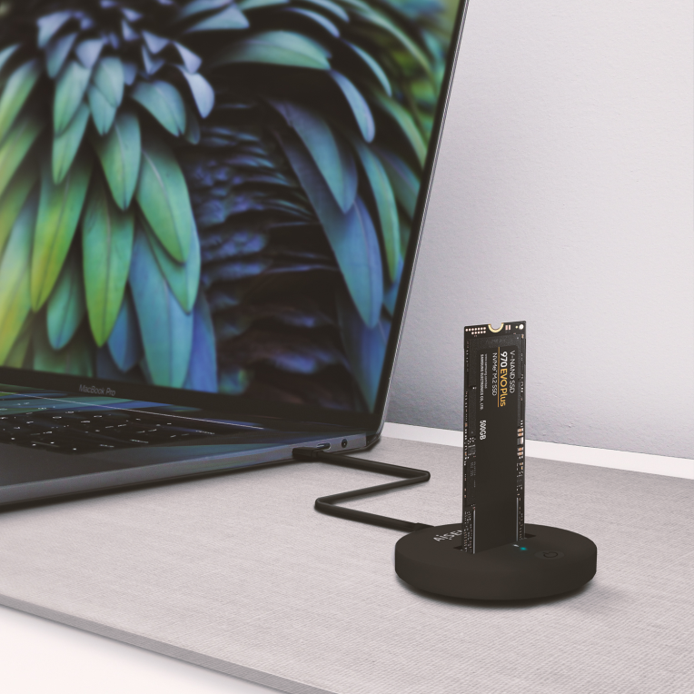 USB-C DOCK AISENS M.2 NGFF ASUC-M2D013-BK SATA/NVME A USB3.1 GEN2 NEGRA - detalle