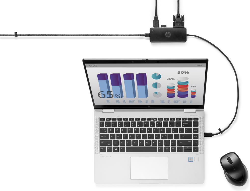 USB-C HP Travel Hub G2 - detalle