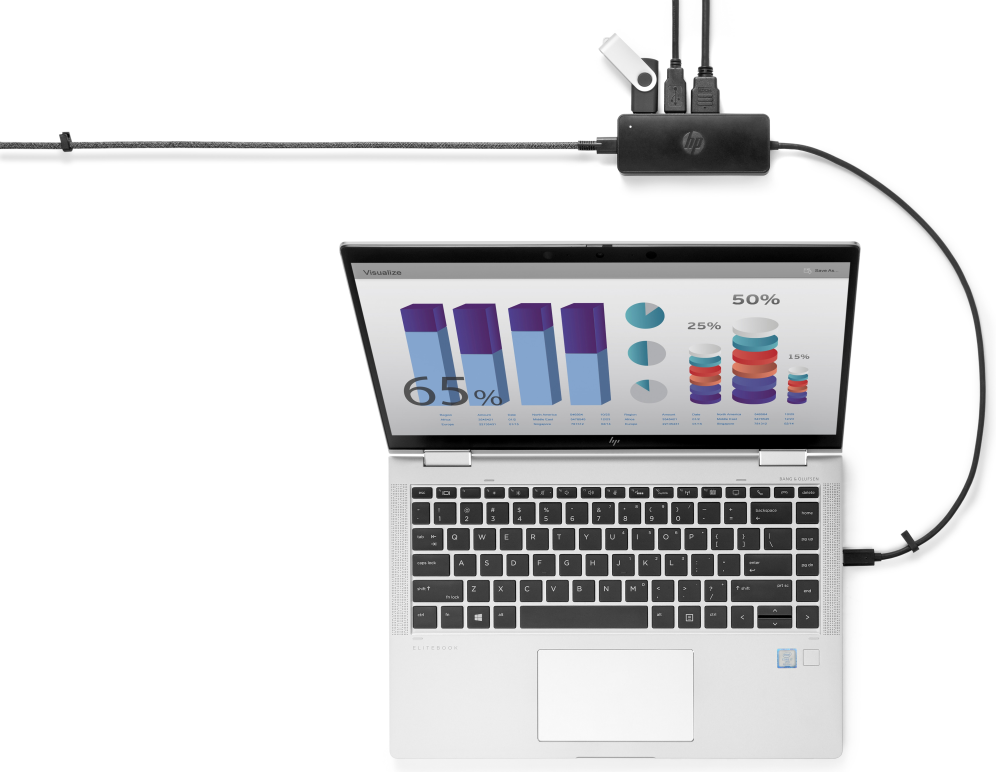 USB-C HP Travel Hub G2 - detalle