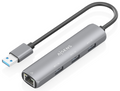 USB3.0 DOCK AISENS USB-A A ETHERNET GIGABIT HUB 3XUSB-A GRIS 15CM