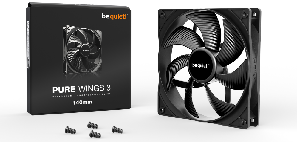 VENTILADOR BE QUIET PURE WINGS 3 140MM NEGRO - detalle