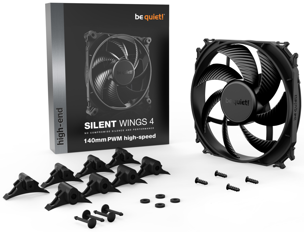 VENTILADOR BE QUIET PURE WINGS 4 140MM NEGRO PWM HIGH-SPEED - detalle